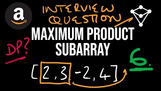 Amazon Interview Question - Maximum Product Subarray - LeetCode 152
