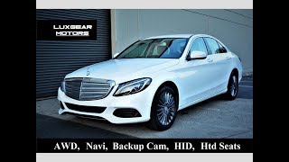 2015 Mercedes C300 4Matic White