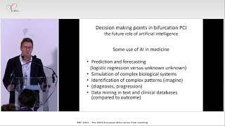 EBC 2021 - Decision making points in bifurcation PCI: The future role of AI - LIVE