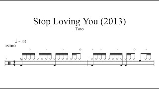 Toto - Stop Loving You (2013) | DRUM SHEET MUSIC