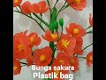 Bunga sakura dari plastik bagtidak disetrika