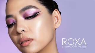 Double Winged Pink Sparkling Glam ft. ROXA EYESHADOW PALETTE | Natasha Denona Makeup