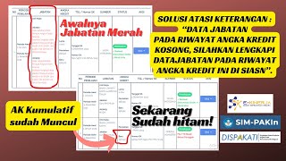 Solusi Gagal Tarik AK Kumulatif karena data Jabatan Masih Merah