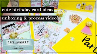 Card Making Tutorial - Birthday card process feat this month's paper crafting kit from Spellbinders