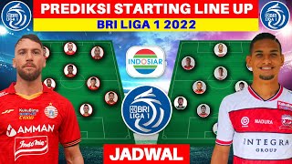 Persija vs Madura United - Prediksi Starting Line Up - Pekan 24 BRI Liga 1 2022 - Live Indosiar