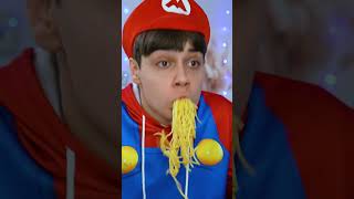 Never eat pasta that way #funny #familygamestories #supermario