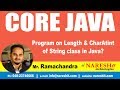 Core Java Tutorials | Program on Length & CharAtint of String class in Java? |  Mr.Ramachandra