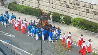 岡山の春の風物詩「宗忠神社の御神幸」400人の伝統衣装の行列・曹源寺で涅槃像の除幕式