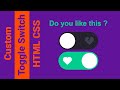 How to make Custom Toggle switch in html css |  How to make Custom animated checkbox in html