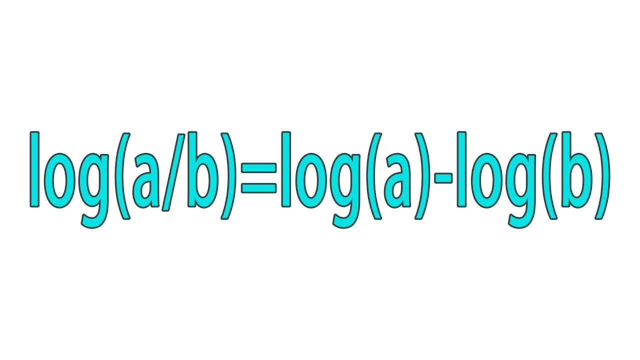 Log(a/b)=loga-logb || Ln(a/b)=lna-lnb Proof Of Logarithm Rule - YouTube