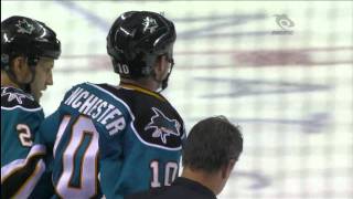 Volpatti KO's Winchester - Canucks Vs Sharks - 2011 Pre-Season - 09.29.11 - HD