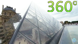 Timelapse 360° 4K Paris Louvre Pyramid