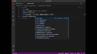 JavaScript #7 - Using Variables (Greeting, final)