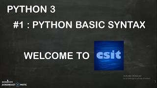 Python Basic Syntax in hindi | Print, Comment ,Variable Declaration, Concatenation, Calculations