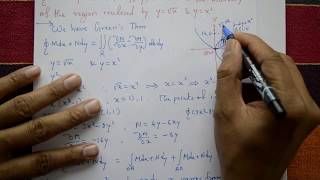Vector integration Green's theorem best & easy example(PART-1)
