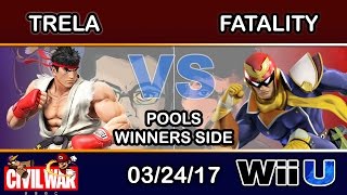 2GGC: Civil War - Trela (Ryu) Vs. FS | Fatality (Captain Falcon) Pools Winners Side - Smash Wii U