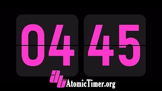 4 Minute 45 Seconds Timer - Countdown Atomic Timer - The Best and Most Precise Flip Timer (Pink)