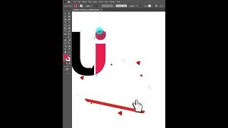 UI LETTER LOGO design in adobe illustrator | #shorts #shorttutorial #viralvideo #viral #logodesign