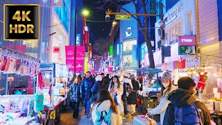 Seoul - Rush Hour Walking Downtown to Myeongdong | Korea Travel | 4K HDR