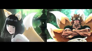 Normal kitsune udon Ad vs Baki kitsune udon Ad  (comparison)