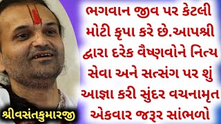 ભગવાન જીવ પર કેટલી મોટી કૃપા કરી.આપશ્રી દ્વારા દરેક વૈષ્ણવોને નિત્યસેવા અને સત્સંગ પર શું આજ્ઞા કરી.