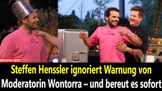 Steffen Henssler ignoriert Warnung von Moderatorin Wontorra – und bereut es sofort