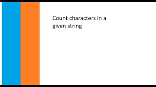 Counting Characters in a String - Java Interview Question