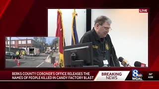 Full news conference: Berks County Coroner's Office releases names of remaining victims in Pa. fa...