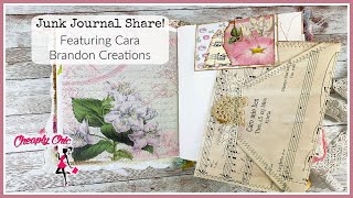 Vintage Linen Junk Journal Share - Featuring Cara Brandon Creations