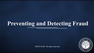 Preventing And Detecting Fraud