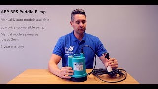 APP BPS 100 Puddle Pump | Pump for Flooded Basements | Flood Pump | Pumps to 3mm Depth