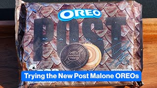 Trying the New OREO x Post Malone Cookies with Salted Caramel \u0026 Shortbread Swirl #oreo #cookies