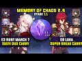 E3 Hunt March 7 Duo Xueyi & E6 Luka Super Break (3 Stars) | Memory Of Chaos 11 Honkai Star Rail 2.4