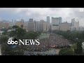 Timelapse footage shows mass protests in Hong Kong