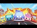Five Little Cars Rescue Squad | Street Vehicles Song | Nursery Rhymes & Kids Songs | BabyBus