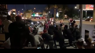 Peaceful demonstration in Las Vegas for George Floyd