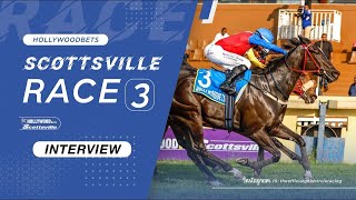 20230709 Hollywoodbets Scottsville Interview Race 3 won by DOWN BY THE RIVER