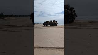 ABC Towing unimog on the beach ready to recover a ute stuck in a creek #towing #towtruck #recovery