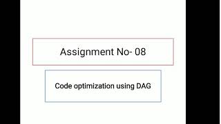 Implementation of Code Optimization