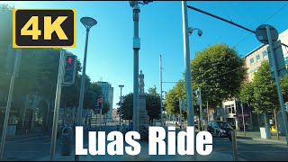 TRANSPORT IRELAND :  Taking the LUAS through Dublin City Centre   - 4k Cinematic Video, IRELAND