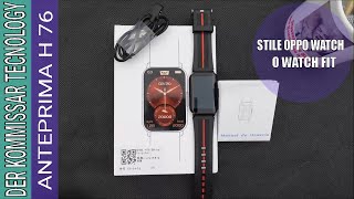 Smartwatch H76 stile Oppo Watch e Huawei  Watch fit Anteprima