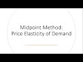 Midpoint Method: Price Elasticity of Demand