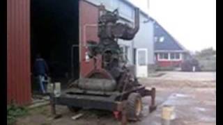 Very rare Dutch Bolnes Hot Bulb Engine running