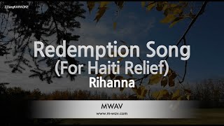 Rihanna-Redemption Song (For Haiti Relief) (Melody) [ZZang KARAOKE]
