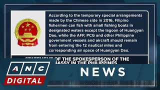 Chinese Embassy: PH violated temporary special arrangements on Scarborough Shoal | ANC