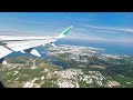 uni air a321 200 take off from penghu magong to taichung 立榮航空 澎湖馬公 台中 起飛窗景