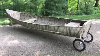 OldGuyDIY Grumman SportBoat Sport Boat Duck Goose Canoe Jon Camo Paint Rattle Can Cattail DIY Pt 12