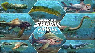 ALL SHARKS GAMEPLAY IN HUNGRY SHARK PRIMAL