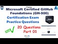 GH-900 GitHub Foundations Part 01