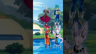 Whis and Goku vs Vegeta and Beerus